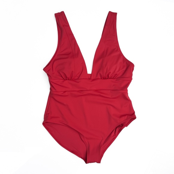 NWT Andie The Mykonos‎ One Piece in Cherry Red - Size Large - Picture 1 of 10
